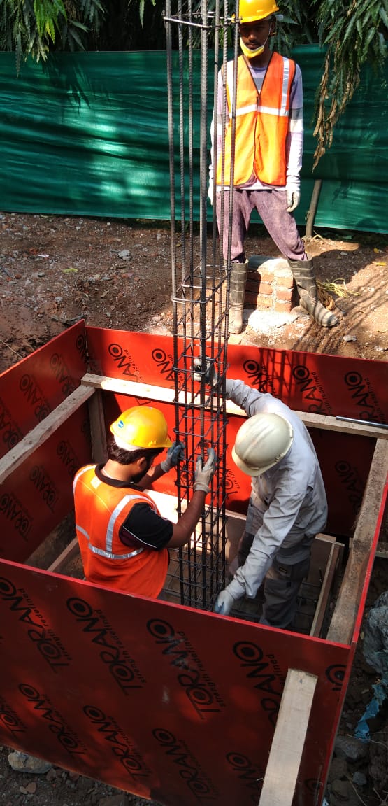 RodCarkett's tweet photo. @CWGC #KirkeeWarCem #Pune #India 

Structural engineer inspects foundation work for our new machinary store.  
Origional shed was demolished by a falling tree. https://t.co/Uq3W7H1uQ7