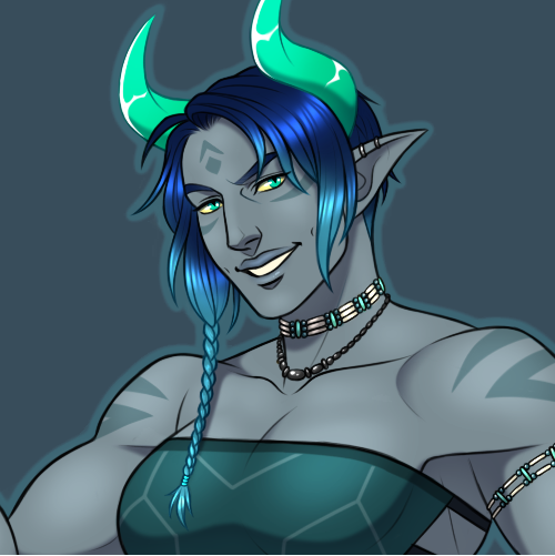 HaodanArt's tweet photo. Looks like I'm getting carried away with this demon AU thing so uhhh here's Reed with a species makeover lmao https://t.co/7UKIgo8XHl