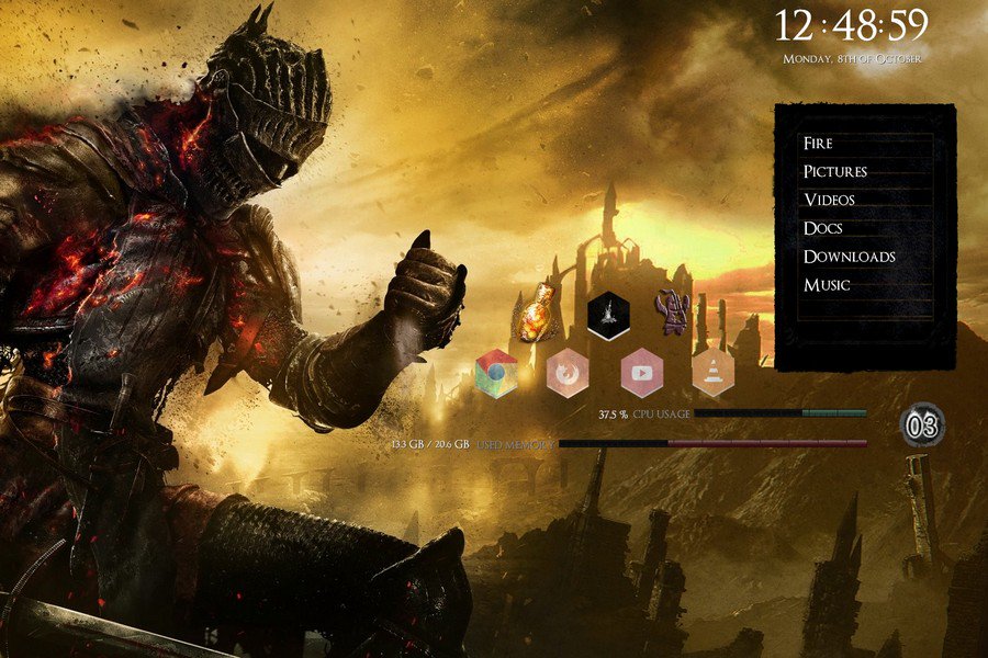Dark Souls Skins
visualskins.com/skin/dark-souls
#DarkSouls, #rainmeters, #rainmeterskin, #customization, #desktop, #desktopsetup, #desktopmodification, #visualstyle, #windows, #desktoptheme, #skin
