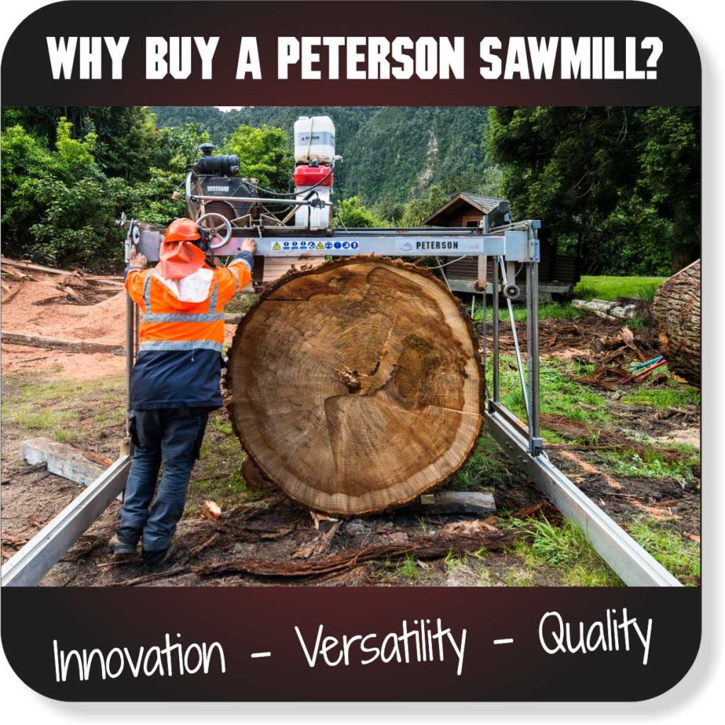 Did you know you can easily make back your investment when buying a top of the line, Peterson Portable Sawmill? With this High Production machine /w standards of quality only we can provide, you’ll make more that that investment back! Get a free quote today! 1 800 456 4145