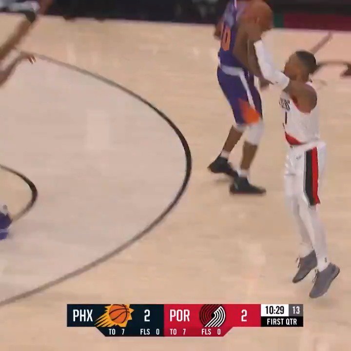 The @trailblazers earn the victory vs. PHX behind 25 PTS, 8 AST, 5 REB from Damian Lillard! #RipCity