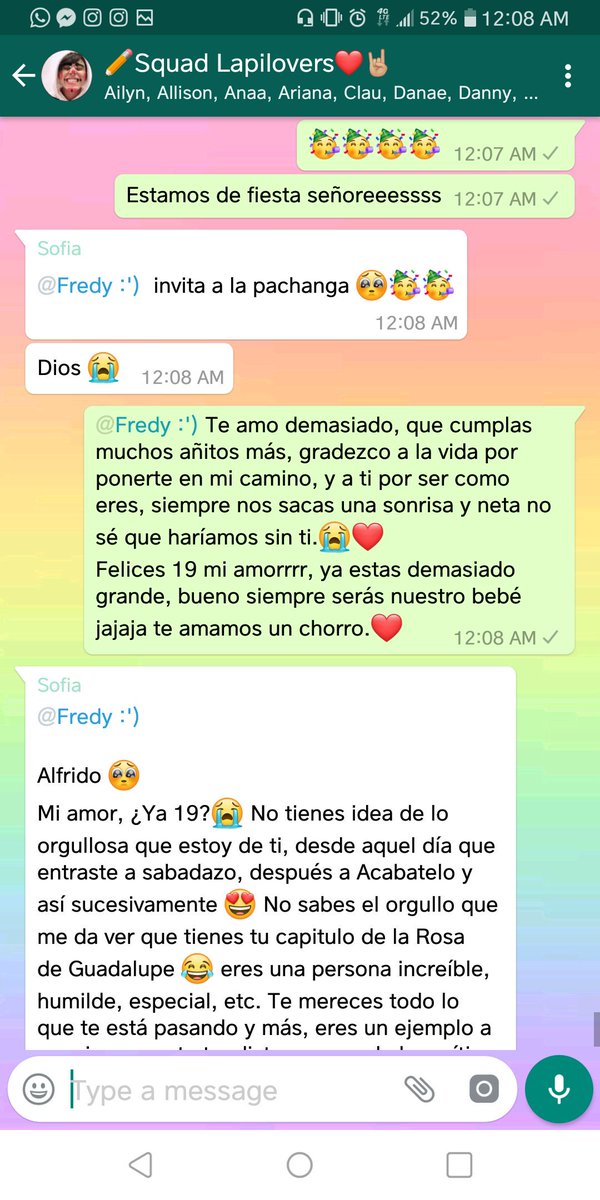 _SoyNadiiaOC's tweet photo. En el squad estuvimos contando hasta los minutos jajaja... Te adoramos y allá te dejamos algunas felicitaciones...❤
Felices 19 mi niño.🎉🎁
@lapizito123 #SquadLapilovers #HBDFredy https://t.co/9Shn6d400p