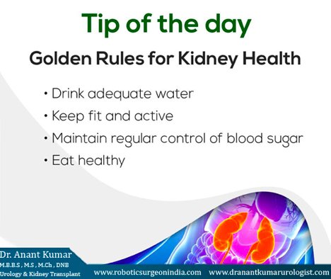 dranantkumar1's tweet photo. Follow these golden rules to keep your kidney healthy.
#HealthTip #KidneyHealth #KidneyFacts #dranantkumar #delhi https://t.co/jPXQSsz8JZ