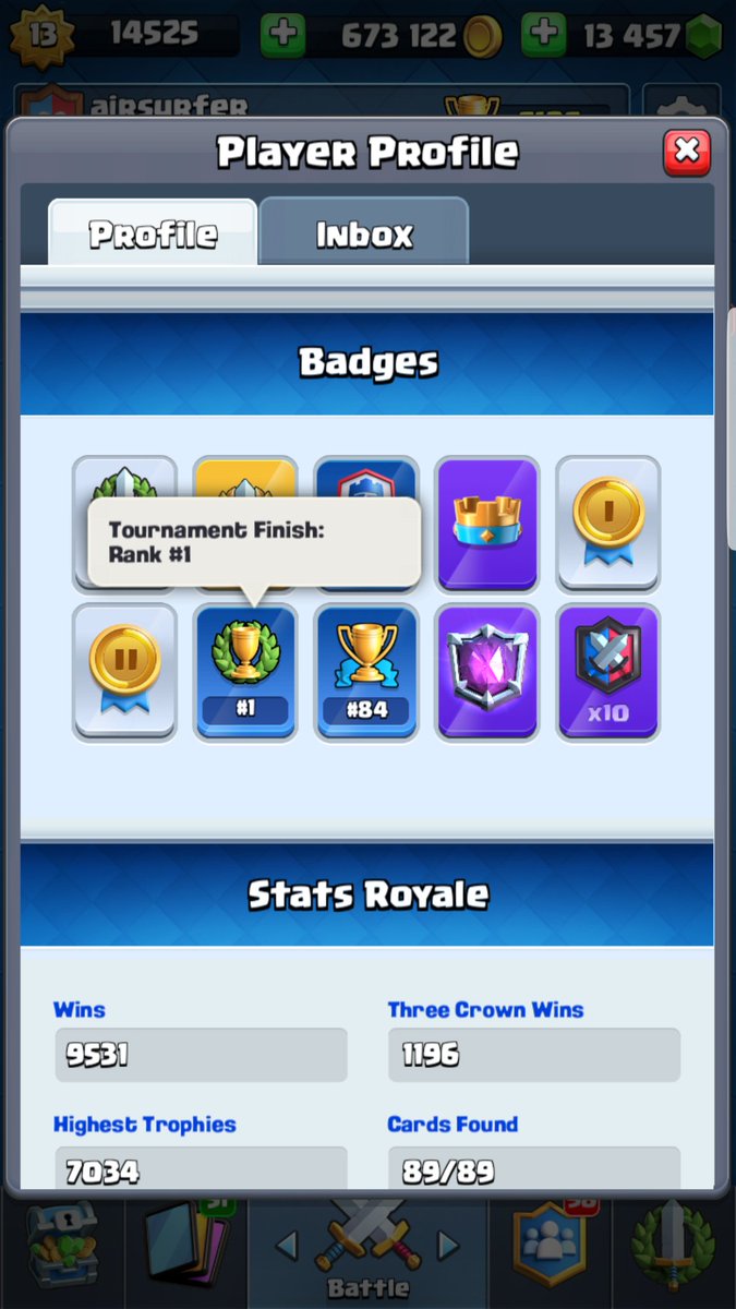 Won the first <a href="/ClashRoyale/">Clash Royale</a> global tournament! Xbow OP 💙