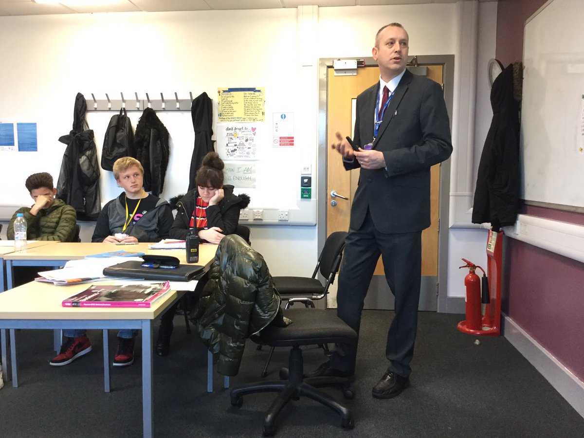 Level 3 business students receiving Risk Assessment training by our Health and Safety Manager David Cottrell. #Bringingexpertiseintotheclassroom  <a href="/HighburyCollege/">Highbury College</a>
