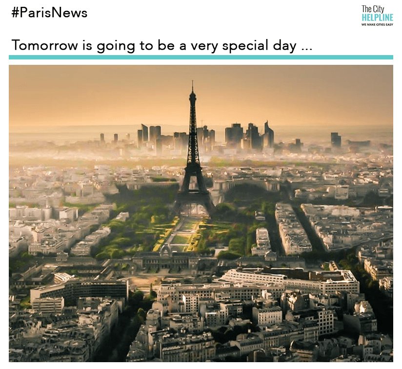 Nearly all #Paris museums &amp; sites will be closed tomorrow. It's going to be a very special day #France 🚨 Please stay peacefully at your hotel, pampering yourself &amp; your family.
Everything will return to normal on Sunday
Check our insta @pariscityhelpline