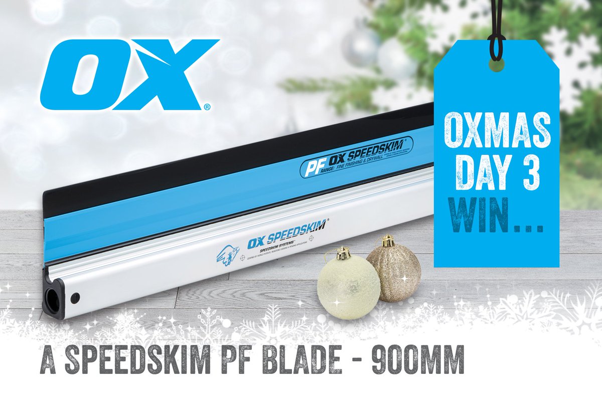 12 DAYS OF <a href="/OXtoolsUK/">OX Tools UK</a> #GIVEWAYS - #WIN a @OXTOOLSUK <a href="/Speedskim/">OX Speedskim</a> PF Blade -900mm #PRIZEDRAW #COMPETITION FOLLOW US &amp; COMMENT ON POST
