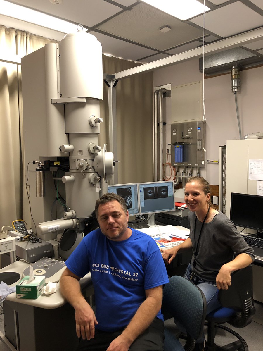 gonenlab's tweet photo. Thanks again to the organizers from Auckland University for a wonderful #crystallography conference #AsCA2018. @gonenlab set up #cryoem #MicroED in Auckland New Zealand. https://t.co/54bIwNznD5