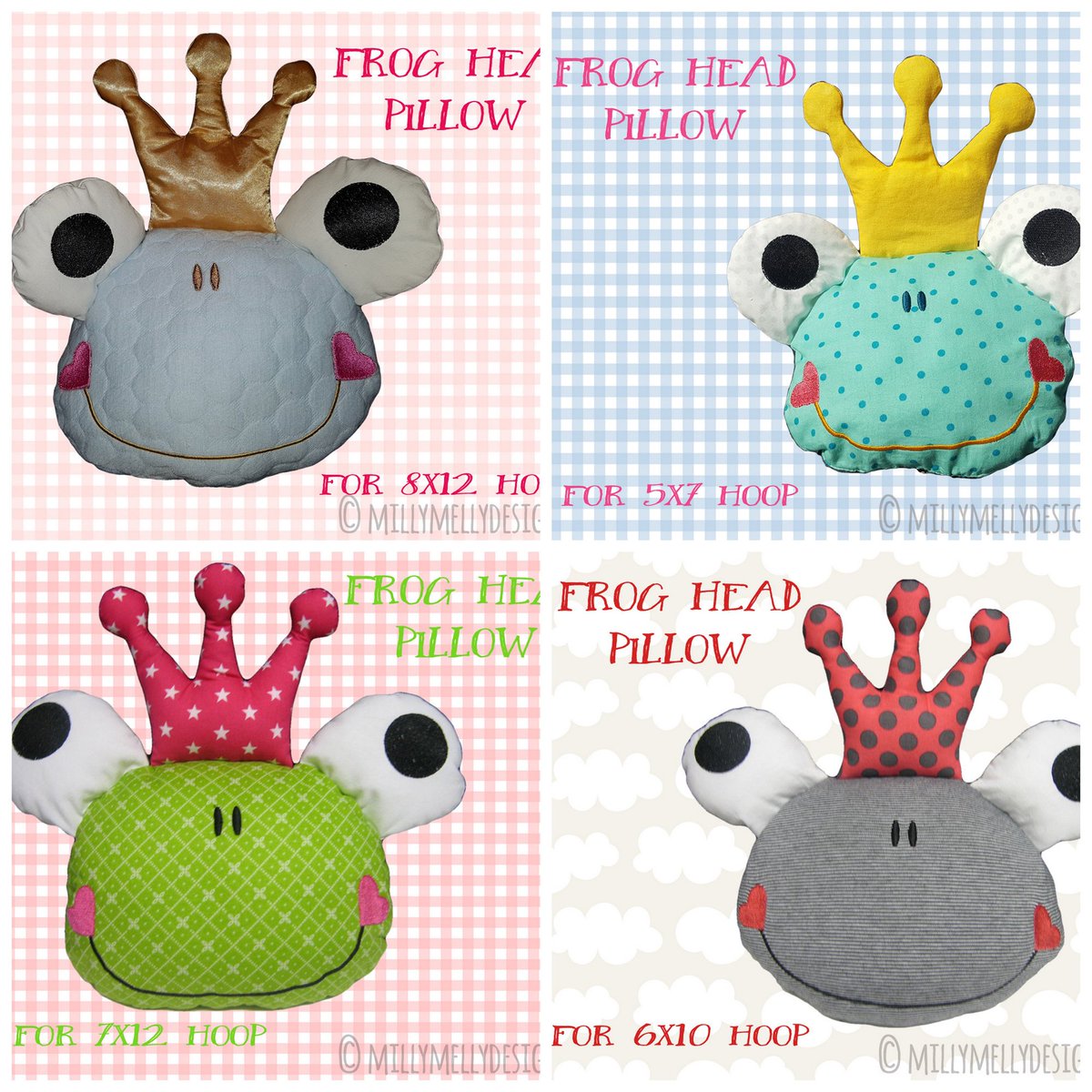 MillyMellyDesig's tweet photo. Excited to share the latest addition to my #etsy shop: FROGGY head SET 4 hoop sizes - soft toy, pillow - ITH - In The Hoop - Machine Embroidery Design File, digital download https://t.co/w8sBs7fksa #supplies #embroidery #ith #inthehoop #machineembroidery #sewing #5x7 # https://t.co/axcA2iPDp1