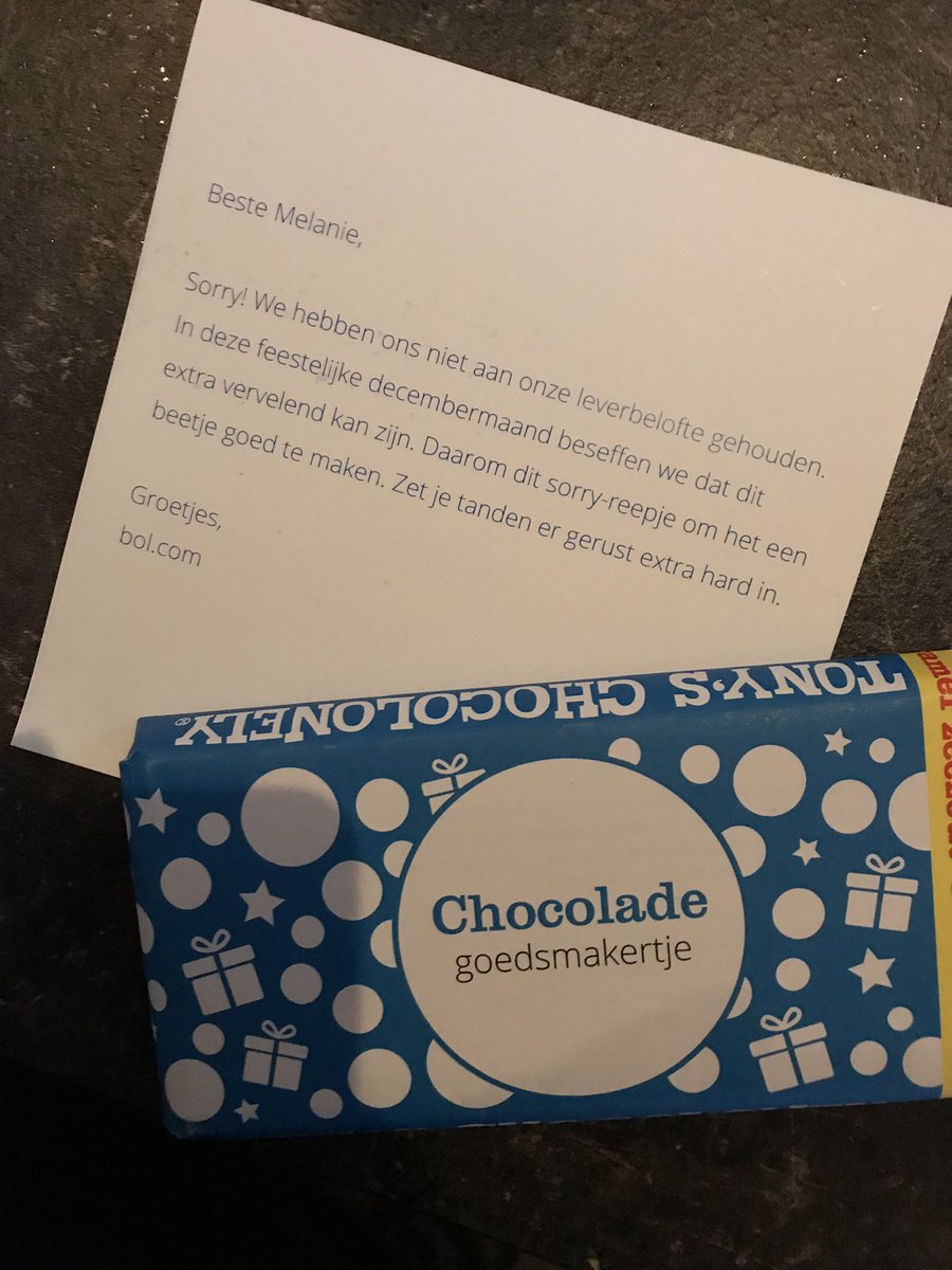 Pakketje veel te laat geleverd.. dat maakt <a href="/bol_com/">bol</a>  weer helemaal goed met deze lekkere goed(s)maker #klantbelofte #heerlijk