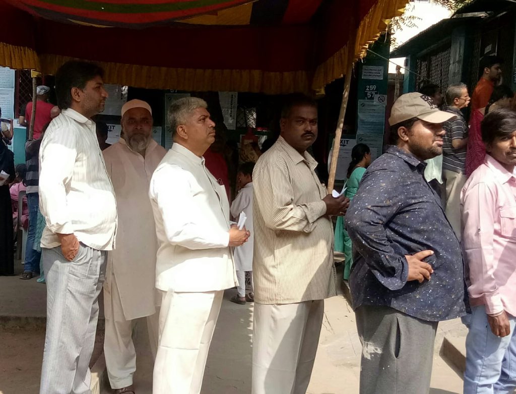 ABRAPOLU's tweet photo. #TelanganaElections2018 in #MusheerabadLAC at 252PB along with my wife, son, first timer & an associate, fulfilled constitutional responsibility. #VoteIsRight #VoteIsPower #VoteIsFuture #VoteIsResponsibility https://t.co/s5JiLvXqiz