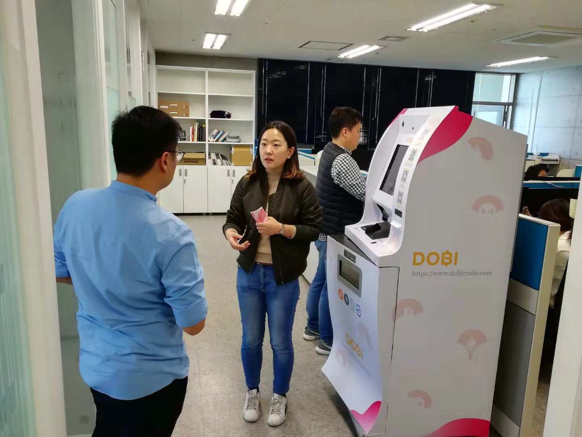 AtmDobi's tweet image. #DOBIATM is partnered with @PayX_Official in a #Seoul #SouthKorean. A demo sample was first installed for internal use in office. The staff is using app to buy #bitcoin with cash via DOBI APP.