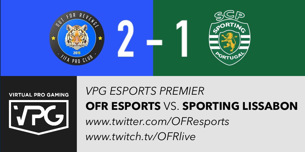 Two hard Wins in VPG Esports Premier! 

2-1 vs. <a href="/SCPeSports/">Sporting CP Esports</a> 
1-0 vs. <a href="/BarrowUnited/">Barrow United</a> 

Though night! Thanks to both Teams for two close fights!

<a href="/OfficialVPG/">Virtual Pro Gaming</a> <a href="/VPGesports/">VPG Bluebirds Esports</a> <a href="/vpg_germany/">VPG Deutschland</a> #fifa19⁠ ⁠⁠ ⁠#ProClubs #OFRfirst