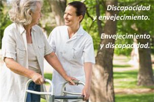 Cartel de las jornadas sobre discapacidad y envejecimiento