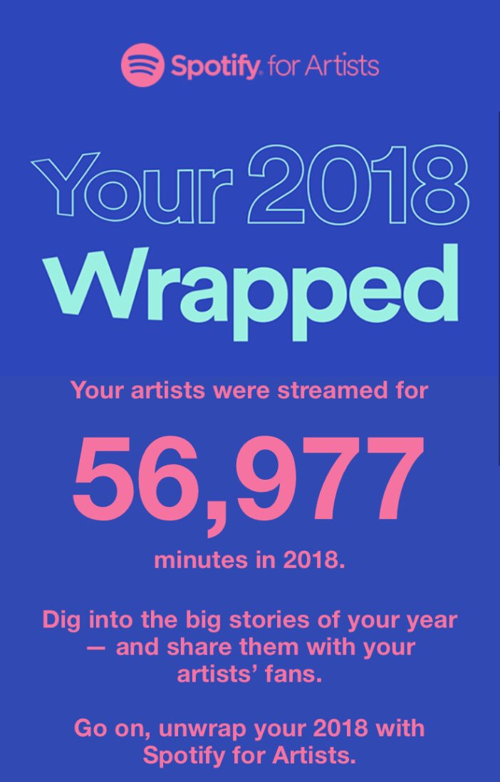 ReflectionsEs's tweet photo. #2018artistwrapped #SpotifyWrapped2018 @nandormusic & #BlackofBirds + @RFLSMusicSpain So a big year 2018 biggest is coming in 2019.
#MusicIsMyAnswer #NotYoursWords https://t.co/r1EE2eocAs