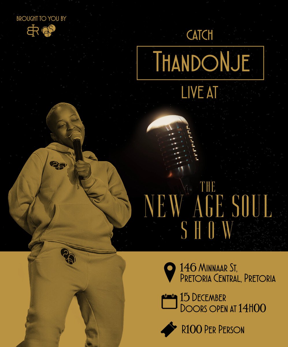 Saul_Truth's tweet photo. Catch the melodic @ThandoNje  at @newagesoulshow .

Tickets are available for R100 on the following link :
https://t.co/IG24b7Yq0w https://t.co/VPM5LagGZf
