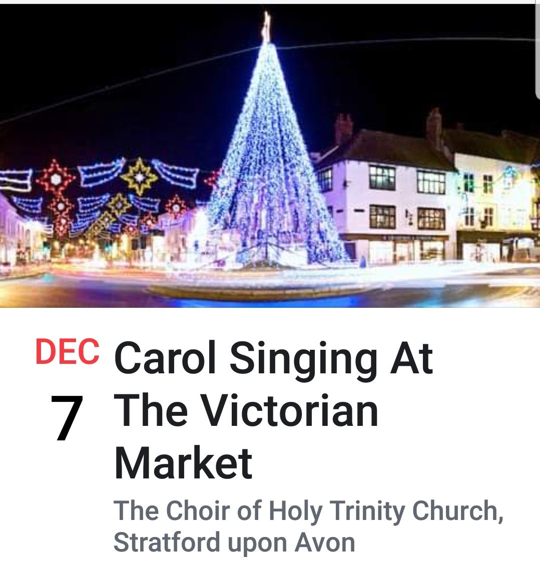 We're looking forward to this evening,come and enjoy carols in our beautiful hometown of #stratford upon avon, @HolyTrinitySonA @102TouchFM @tweet_stratford