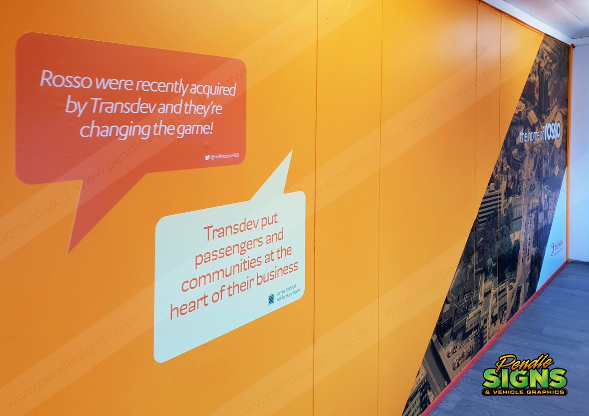 PendleSigns's tweet image. Bright, vibrant and uplifting smiley faces! 😃Looking good drivers! Production and installation of various wall accents, and #digitallyprinted contour-cut graphics for @Rossobus by @pendlesigns #wallart #wallgraphics #signage