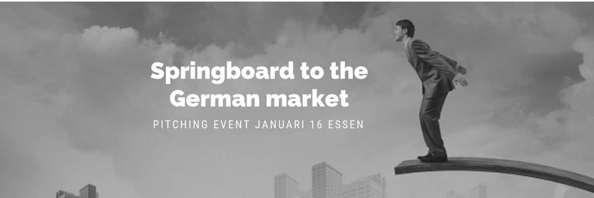 Klaar om op te schalen naar de Duitse markt? Op 16 januari biedt Angel Funding Germany Nederlandse groeibedrijven de mogelijkheid te pitchen voor Duitse business angels tijdens een investeerdersbijeenkomst in Essen. Meld je aan via: angelfundinggermany.com