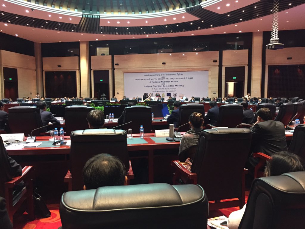 Attending 4th National Nutrition Forum. Happy to see the provincial governments taking the issue of malnutrition more seriously. #laonutrition