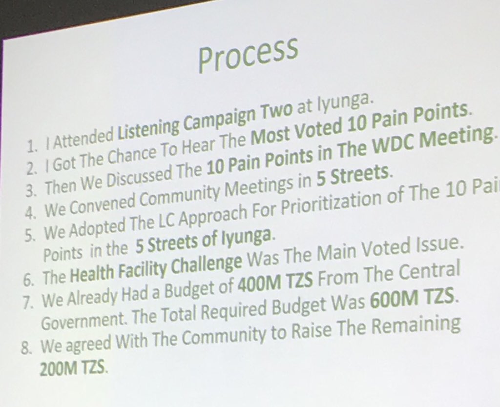 agnieszka_rawa's tweet image. Community development official describes how she leveraged #DCLI @DataZetu listening campaign data to involve Nyumba ward community to complement funding of a new health center!@MCC_Data @PEPFAR #DataRevolutionTz
