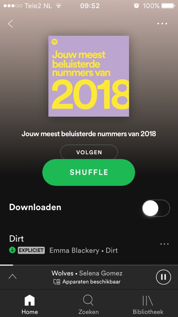 dancefloor1712's tweet photo. Hey guess what's on top of my most listened songs of 2018 👌🏼 @emmablackery https://t.co/5n9NPkZ0eo