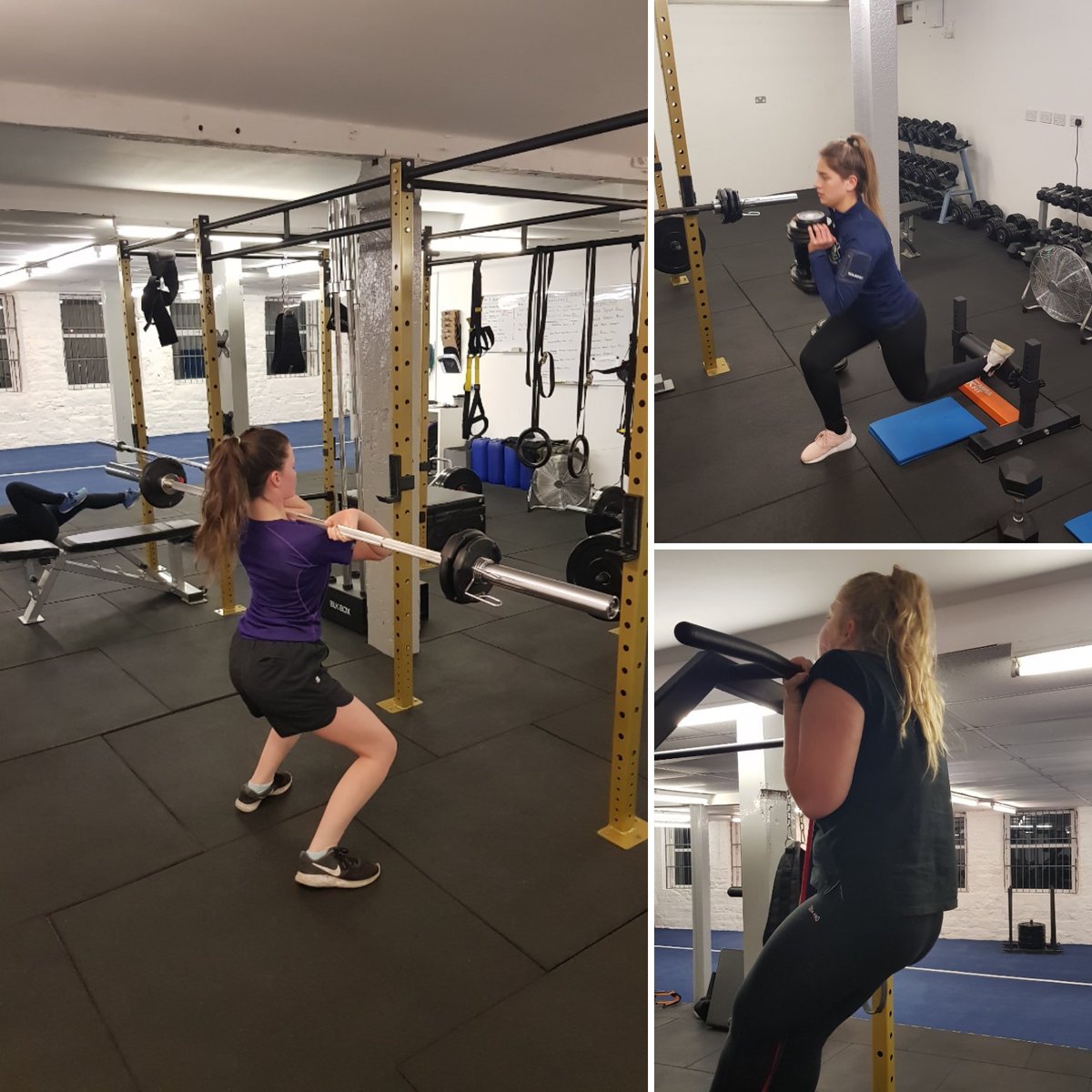 Our @baildon_rufc 🏉 girls members working hard in their Youth Level 3 🏋️‍♀️ session.
_
Not only is their power, strength and speed improving but they are seeing transfer onto their on-field performances 💪.