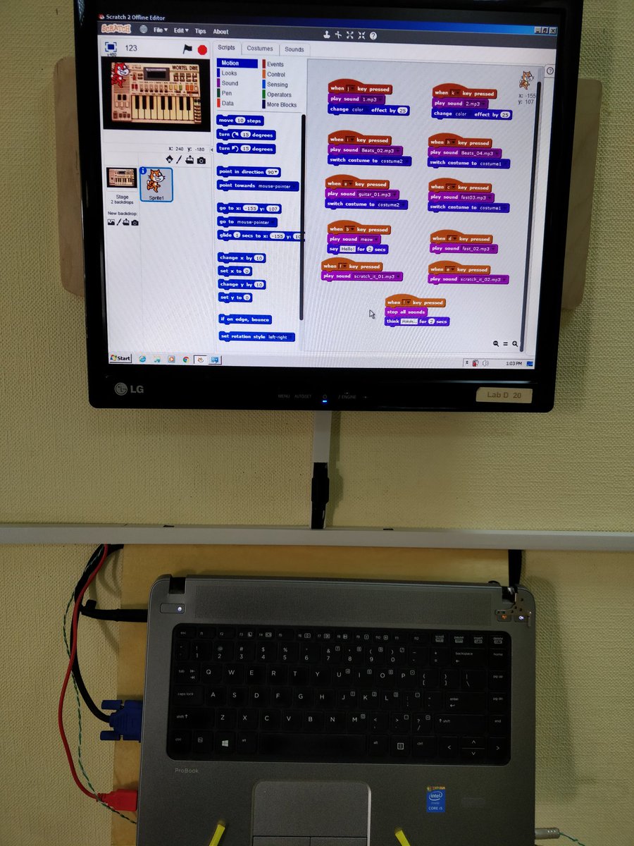 comput8s's tweet photo. Makey Sound Wall - interactive wall display with embedded language acquisition strategies.  Keeping school wide goals aligned with evidence. #HourOfCode #makeymakey #tashschool #tisinspires https://t.co/A8yINs70tM