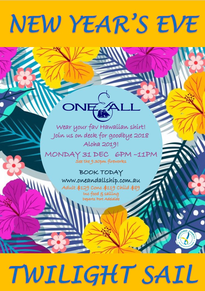 OneandAllShip's tweet photo. Get the hottest ticket to the coolest night! Goodbye 2018. Aloha 2019 - https://t.co/NdTojRkbKv https://t.co/aNHPaBLCib