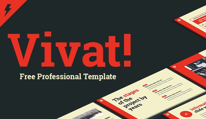 😍 New Free Template 'Vivat!' for #PowerPoint, #Keynote and #GoogleSlides. Full/ no animation, 18-21 Unique slides, free fonts, easy to edit. 🔗@googledocs .PPTX: bit.ly/2RH2N0K 🔗PowerPoint PPT, PPTX: bit.ly/2UifOPY 🔗Keynote KEY: bit.ly/2UuhQNc