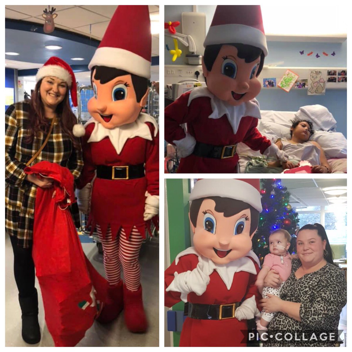 Starlight_RMCH's tweet photo. How lucky we were to have a visit from Elfie 😊 delivering lots of selection boxes to the children which were kindly fundraised for by one of our patients family. Smiles all round, thankyou 😄🎄🎁💞💫 #nallyslittlehelper @WythenshaweHosp @RMCHosp @MFTnhs https://t.co/rCIR6A6d5q