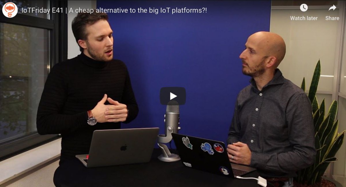 [#IoTFriday | Ep 41] <a href="/TomvandeVen/">TomvandeVen</a> and <a href="/StevenvanDalen/">Steven van Dalen</a> explore smaller and cheaper IoT platforms as alternatives to the big #IoT platforms. bit.ly/SL_120718