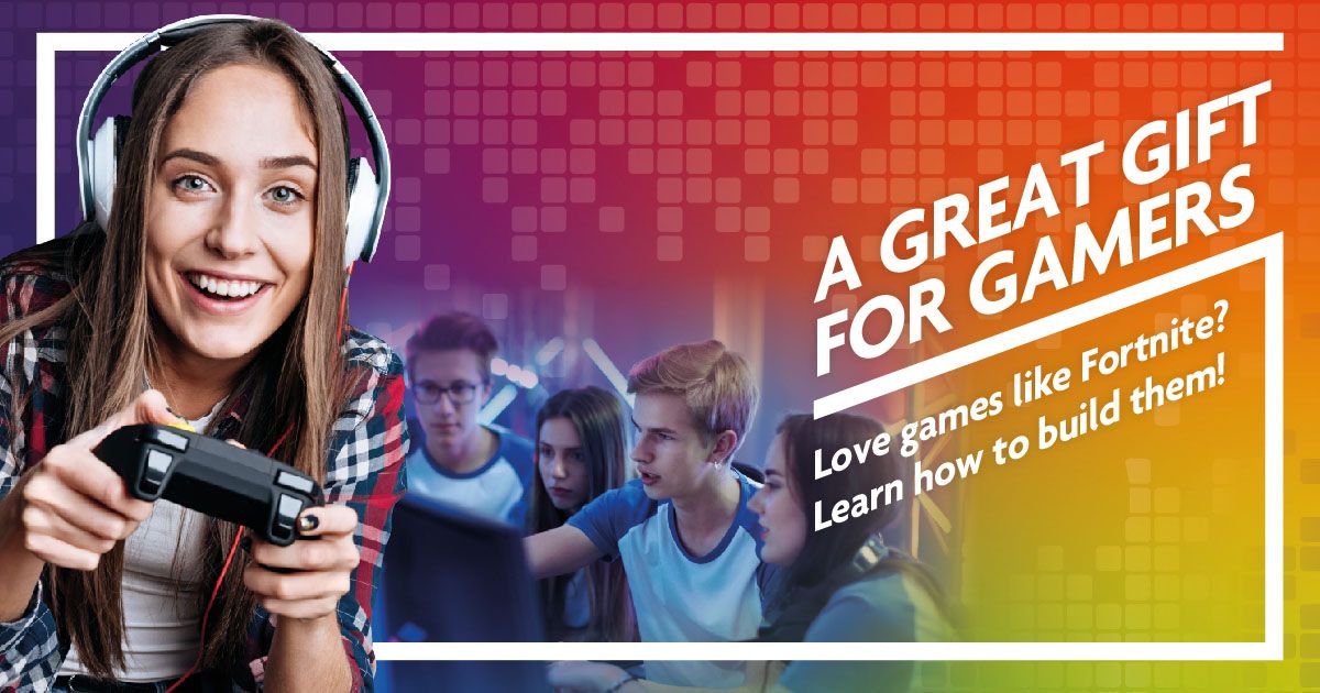FarehamCollege's tweet image. The perfect Christmas gift for gamers! Our Young Gamers Club teaches how to build your own video games using the same awesome tools as Fortnite and Sea of Thieves.
The next course starts 12th January and runs every Saturday for six weeks. More info: buff.ly/2Uibtwa