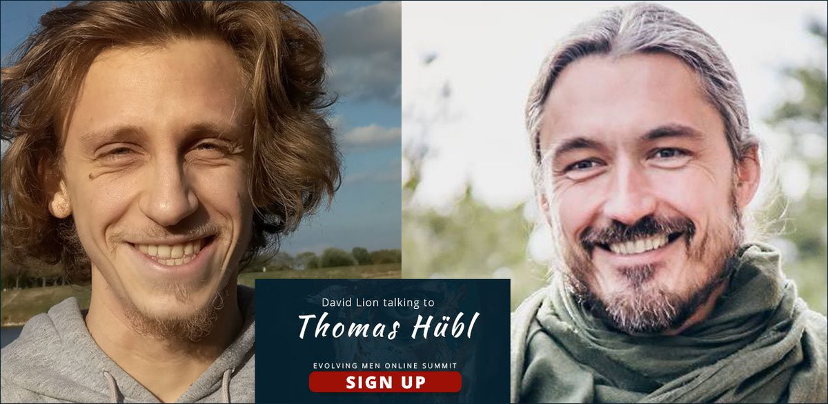ThomasHuebl_de's tweet photo. Heute um 19 Uhr wird das Gespräch über Mannsein in dieser Zeit (auf Englisch) zwischen dem erstaunlichen jungen Mann David Lion und Thomas Hübl freigeschaltet und ist für 24 Stunden Online! #MannSein #DavidLion #EvolvingMen https://t.co/Id49zMVu2k https://t.co/jE1KvoaSo2