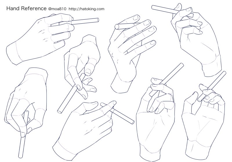 Moa お知らせ トレスokな手のイラスト資料集に 順手ナイフ Holding A Knife を追加しました ベース モデルはm9 Bayonetですが 汎用性を考慮してかなり簡略化しています ナイフはとても要望が多いので 逆手持ちも含めて後日追加するかもしれません