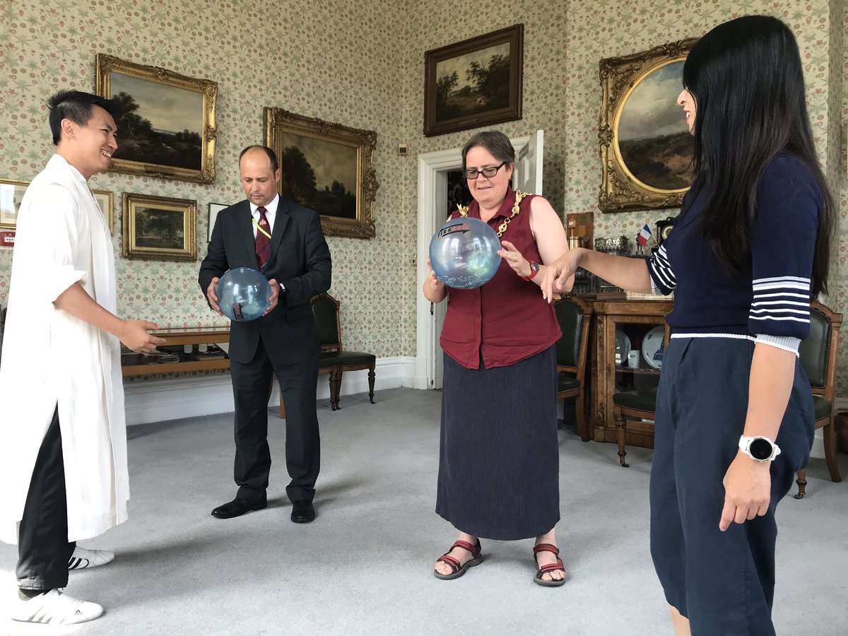 tirapy's tweet photo. Teaching the Mayor of Ipswich to do TIRAPY with the TIRABALL at the mayor’s parlour. 
#MasterTitan #goodhealth #rehab #homecare #exercise #taichi #diabetes #mentalhealth #Chronicpain #mobility #Taichitherapy https://t.co/Y8Nx6VPwQ4