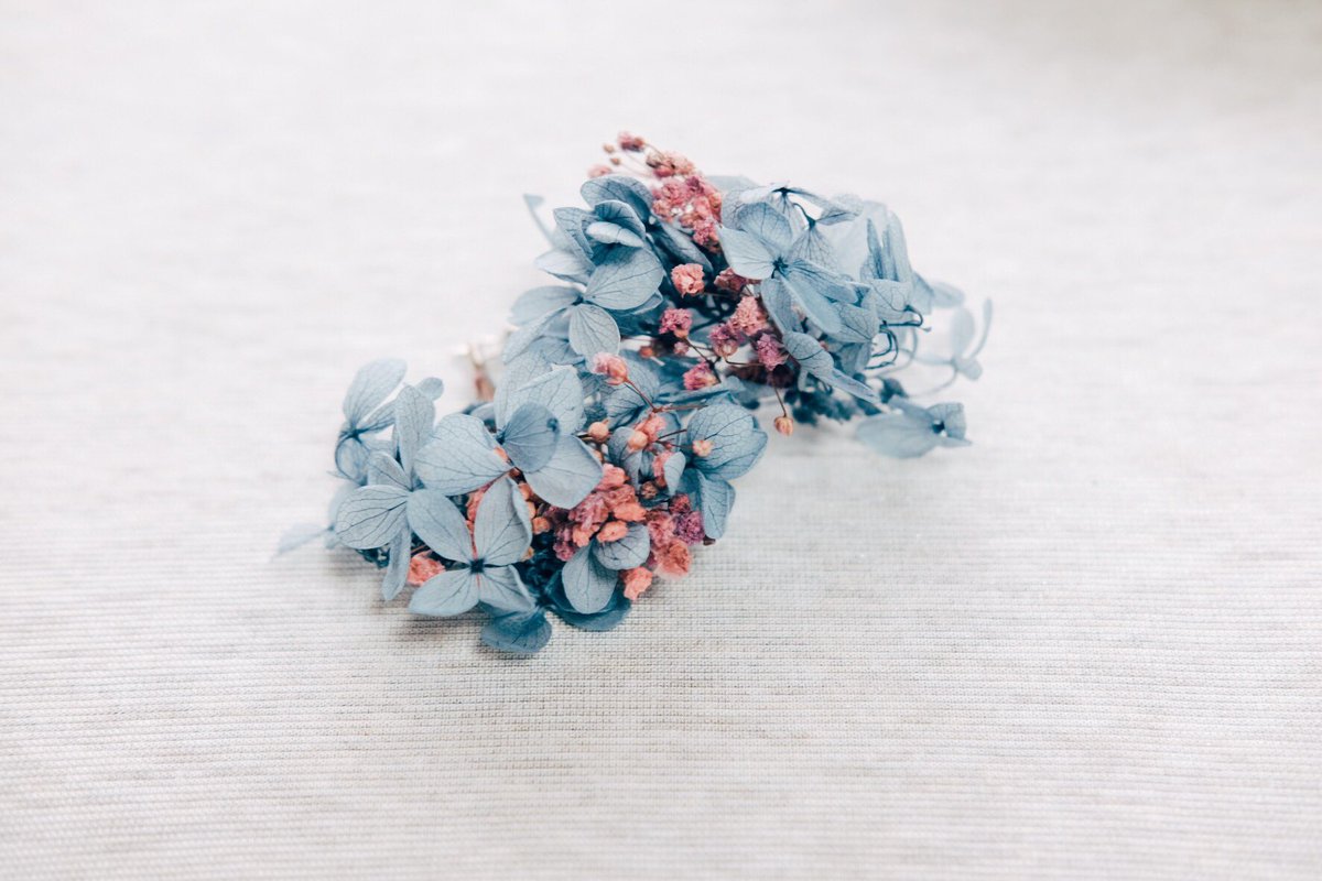 古性 のち Kosho Noci 圧倒的ひとめぼれ 本物の紫陽花で作られたピアス この繊細さと可愛さ伝わりますか せとかわ