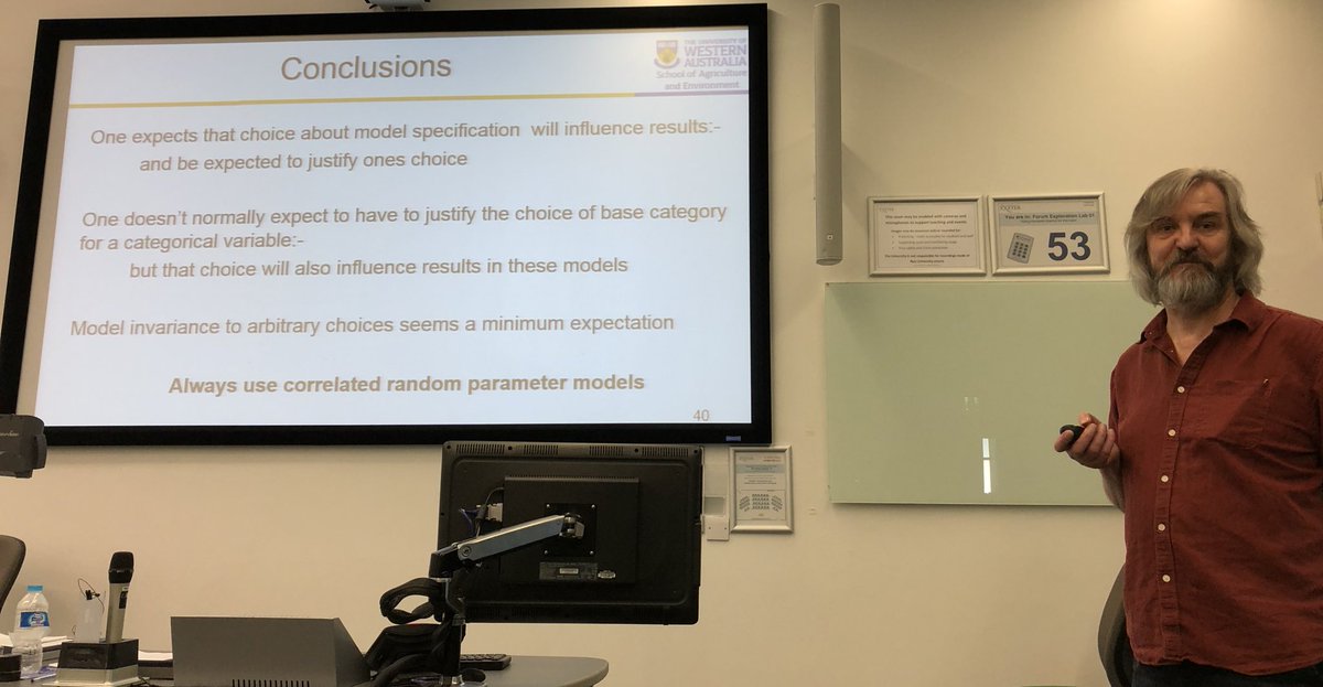 KatrinaJDavis's tweet image. The answer is: Always use #correlated #RandomParameter #DCE models! The base case matters #MichaelBurton @AREatUWA speaking to us @Leep_Institute