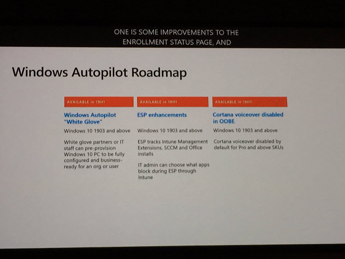 #Cortana VoiceOver ist ab 1903 abgeschaltet #MSIgniteTheTour