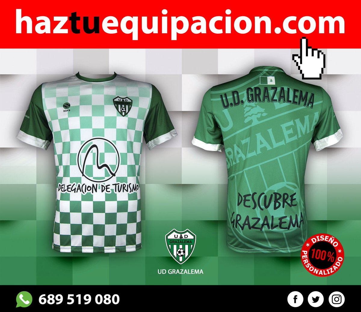 haztuequipacion's tweet photo. 👕 La ilusión de uno de los pueblos más encantadores de España y la pasión por sus colores queda reflejado en las equipaciones de la @UDGrazalema 💚🙌🇳🇫 
▶ https://t.co/FtydNQChXh        

💡En #haztuequipacion hacemos realidad tu idea !!!
#Grazalema #fútbol #personalizaciones https://t.co/pATkEOCMCg