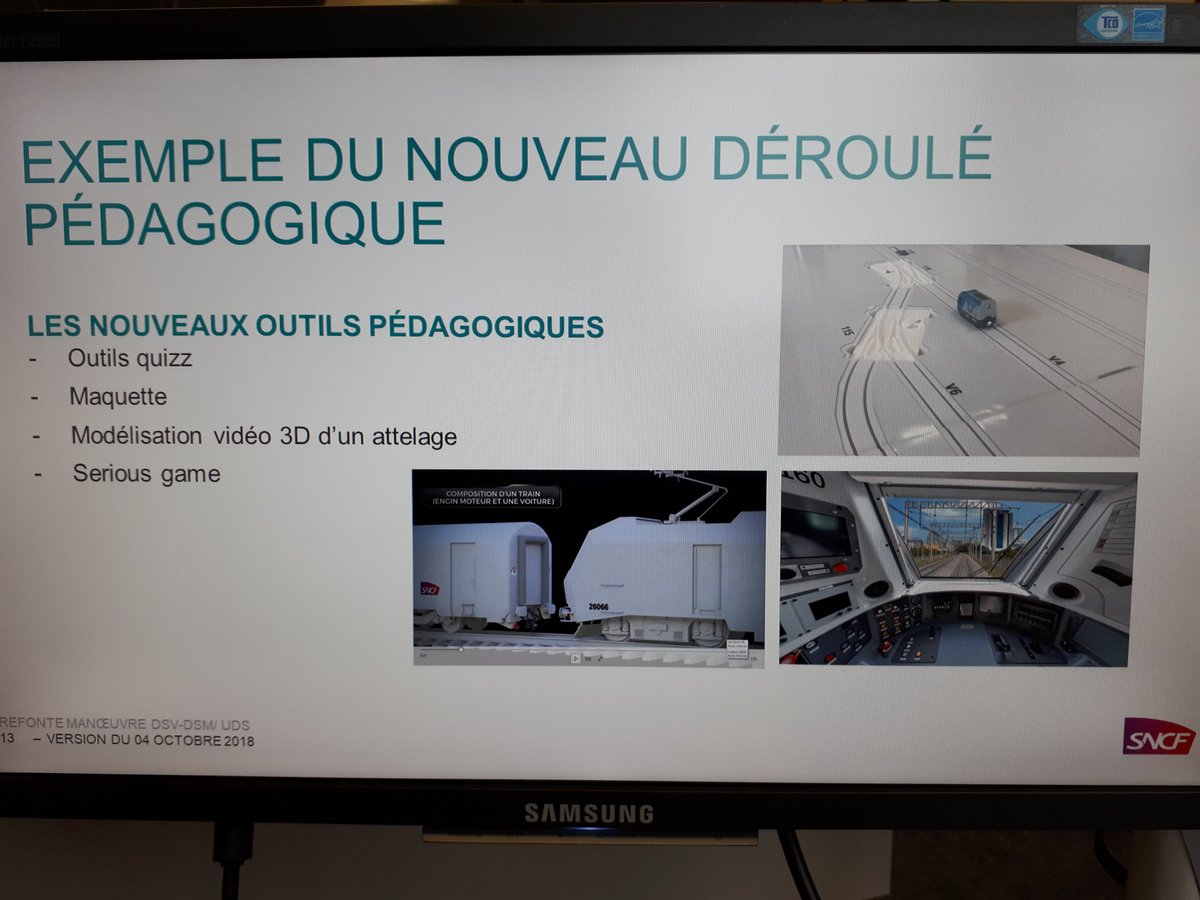 Notre formatrice Isabelle <a href="/UDS_SNCF/">Université du Service SNCF</a> en pleine animation de la TES H "manœuvre" pour la session expérimentale Agent d'Exploitation Ferroviaire de TN ! Format modulaire, nouvelle pédagogie, outils innovants : déploiement en 2019 ! <a href="/ComoletD/">D. Comolet</a> @t_becam <a href="/david_pradeau/">David PRADEAU</a>