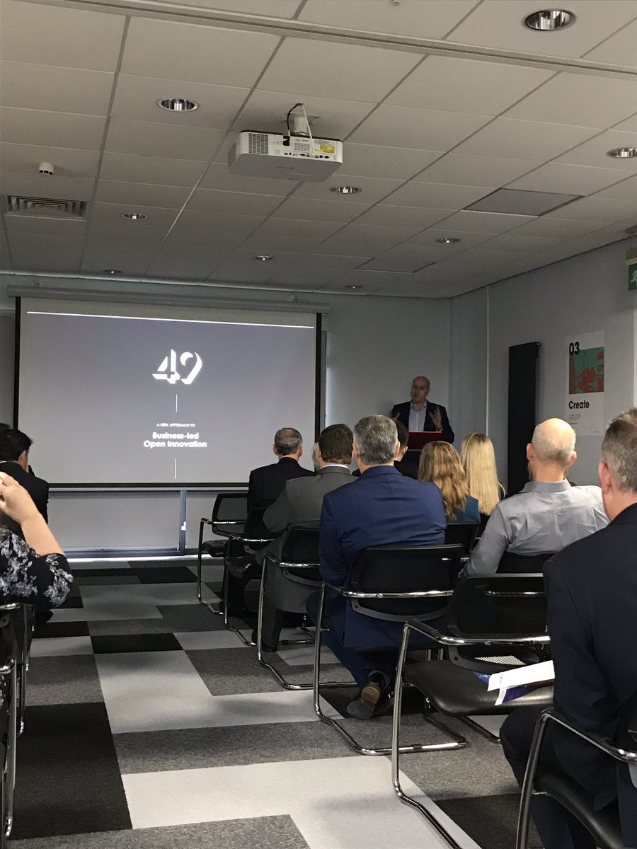 fiftyminusone's tweet photo. 49s CEO kick things off with an introduction to 49 and a peek of what the future has in store #49Launch #OpenInnovation #forwardthinking https://t.co/LuaVZI5s9A