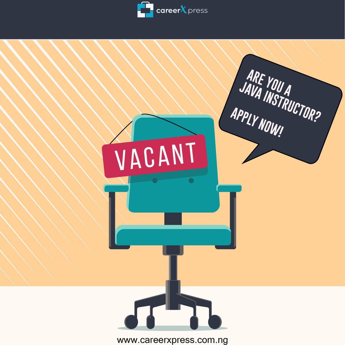 careerxpressng's tweet image. A Java Instructor is needed at Careerxpress. Apply now at careerxpress.com.ng
#Javainstructor #Digitalmarketing #Careerxpress #TGIF #Recruitment #Vacancy #Hiring #Lagosjobs #Jobposting