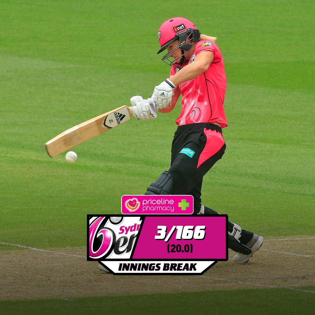 Sydney Sixers WBBL (@sixerswbbl) on Twitter photo 💯 INCREDIBLE! <a href="/EllysePerry/">Ellyse Perry</a> hits a boundary off the final ball of our innings to bring up another <a href="/WBBL/">Weber Women's Big Bash League</a> hundred!
She finishes on 103 not out from 64 balls as we post a total of 3/166 from our 20 overs.
Watch live here > sydsixe.rs/sixersvheat
#smashemsixers #WBBL04 💯 INCREDIBLE! <a href="/EllysePerry/">Ellyse Perry</a> hits a boundary off the final ball of our innings to bring up another <a href="/WBBL/">Weber Women's Big Bash League</a> hundred!
She finishes on 103 not out from 64 balls as we post a total of 3/166 from our 20 overs.
Watch live here > sydsixe.rs/sixersvheat
#smashemsixers #WBBL04