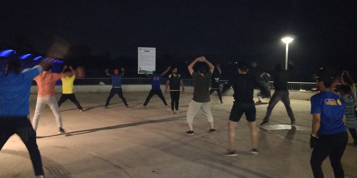 Comdoab's tweet photo. Yoga and bodyweight exercises at Riverfront. Please come and join us. #SilvassaIsUpgrading https://t.co/mSFVRe1qOX