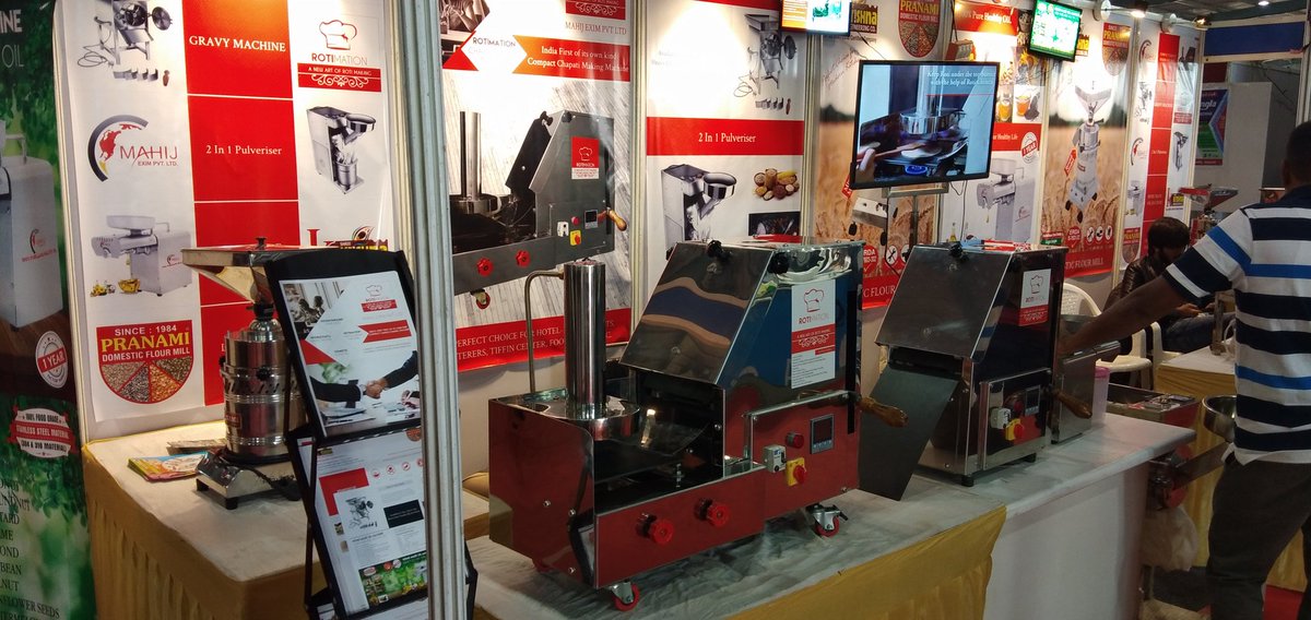 mahijexim's tweet image. khadhya khurak 2018, Gandhinagar our stall 78 &amp;amp; 79 hall no 11 

#rotimation #mahij #pranamiflourmill #khadhyakhurak #KhadhyaKhurak2018 #FoodofIndia #foodmachinery