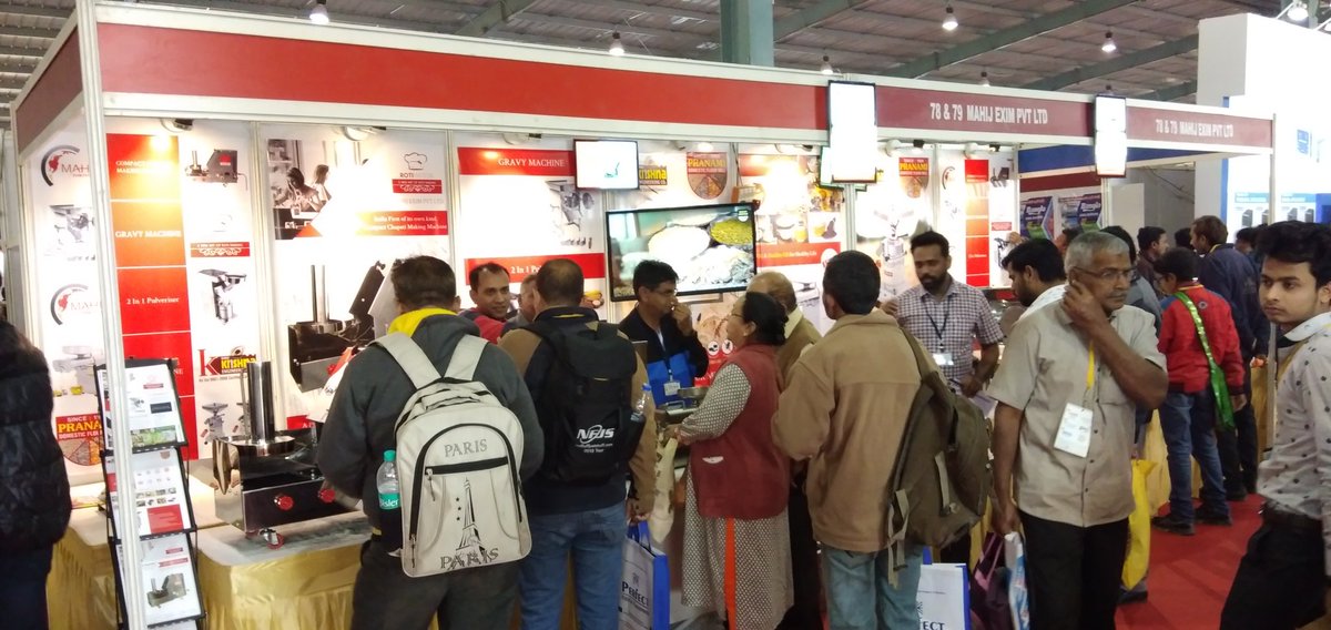 mahijexim's tweet image. khadhya khurak 2018, Gandhinagar our stall 78 &amp;amp; 79 hall no 11 

#rotimation #mahij #pranamiflourmill #khadhyakhurak #KhadhyaKhurak2018 #FoodofIndia #foodmachinery