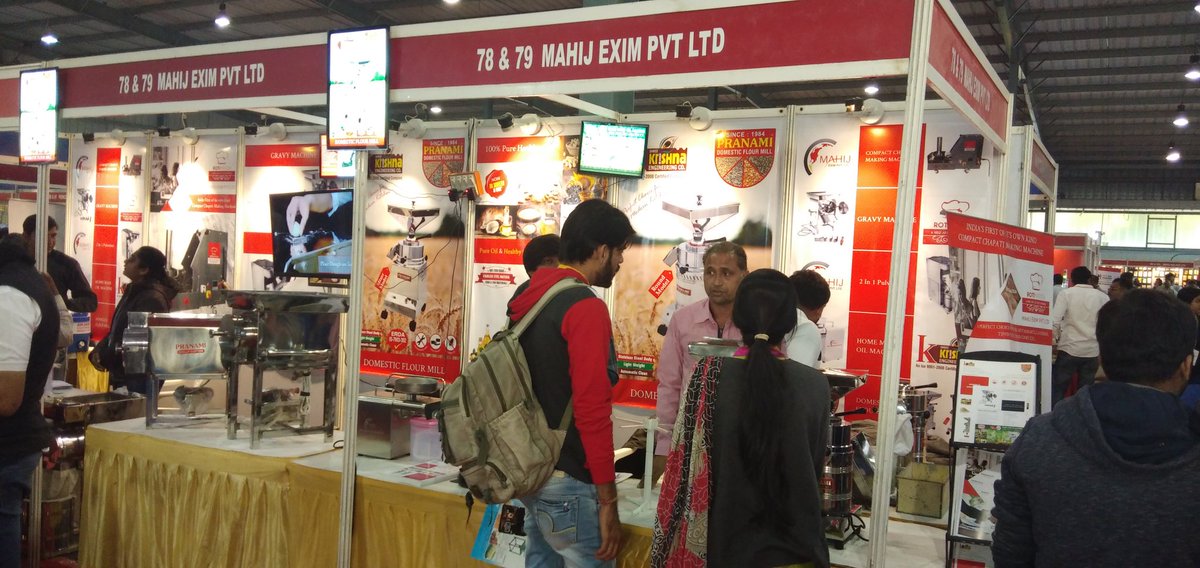 mahijexim's tweet image. khadhya khurak 2018, Gandhinagar our stall 78 &amp;amp; 79 hall no 11 

#rotimation #mahij #pranamiflourmill #khadhyakhurak #KhadhyaKhurak2018 #FoodofIndia #foodmachinery