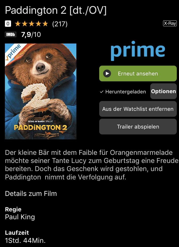 Und zum wieder runterkommen und um mit einem wohligen Gefühl einzuschlafen #Paddington2 . 
Der Film versprüht in jeder Sekunde eine Wärme und eine Gutmütigkeit, die direkt ins Herz geht. Charme, Kreativität &amp; Witz sind herrlich inszeniert.