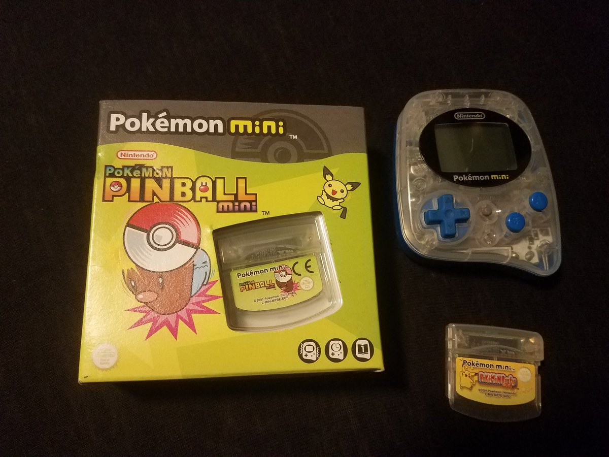 Jordath's tweet image. Holy cow, this thing is freaking awesome. Pokemon Party Mini is fun for about 10 minutes, but I've played Pokemon Pinball Mini for hours. Definitely worth the hype. I have a backlight mod coming in about a week from now. #PokemonMini